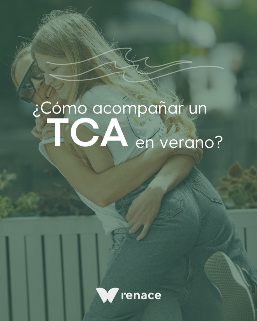 Abrazo entre dos personas como símbolo de acompañamiento emocional durante el verano en casos de TCA
