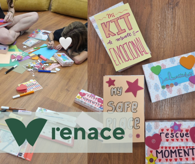 kit de emergencia emocional creado en Renace TCA Zaragoza como herramienta de autocuidado y regulación emocional para jóvenes con ansiedad o bloqueo mental